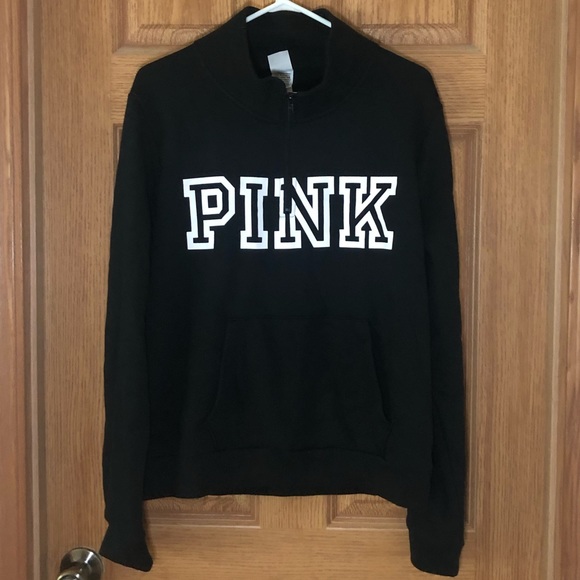 PINK Victoria's Secret Tops - Victoria Secret Pink Black and White Pullover Womens Size XL